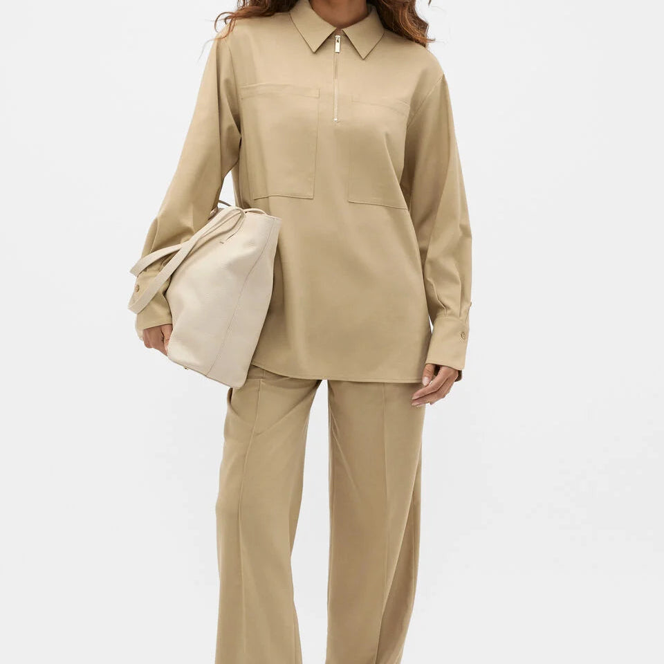 Zipper Pullover Shirt