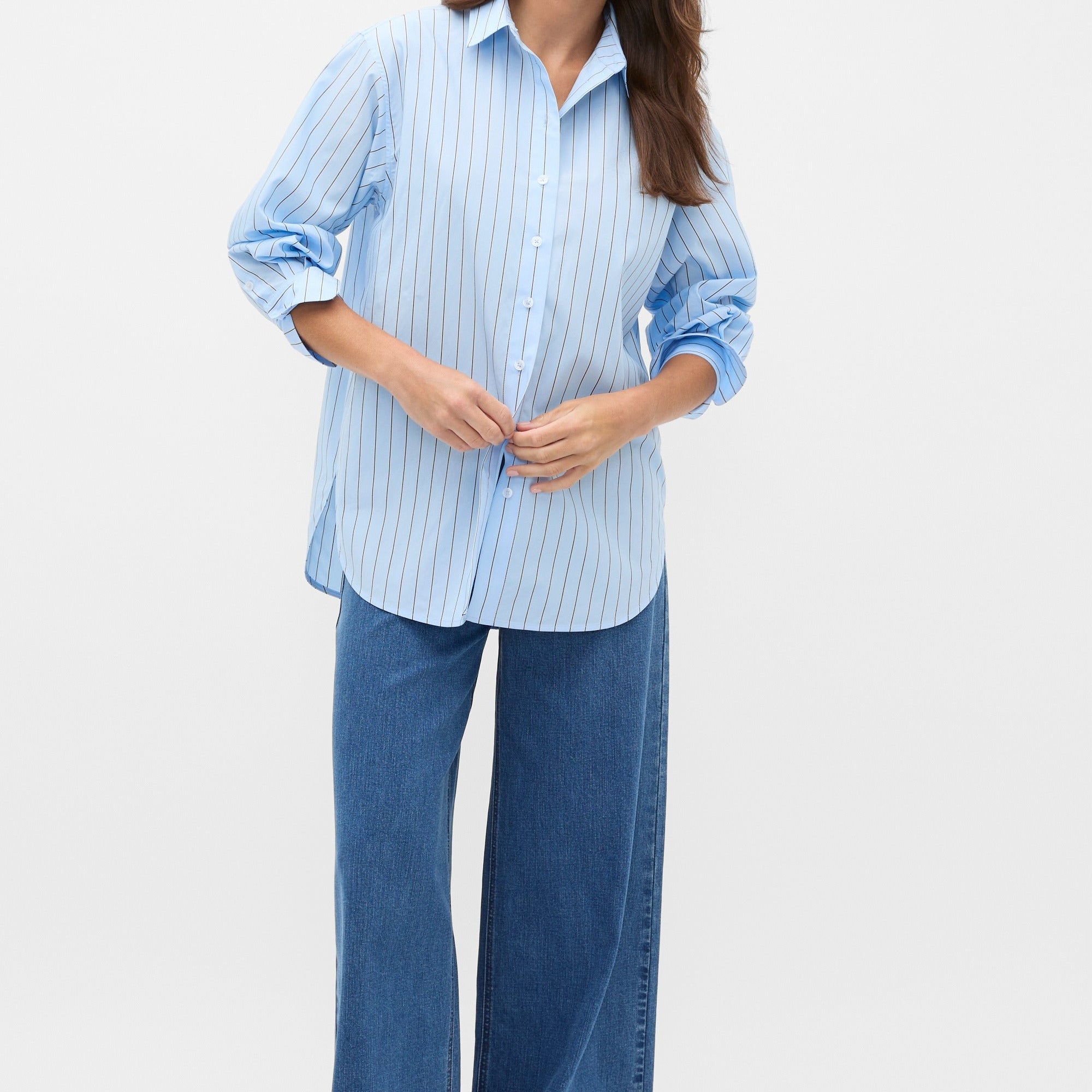 Classic Stripe Relaxed Fit Cotton Shirt
