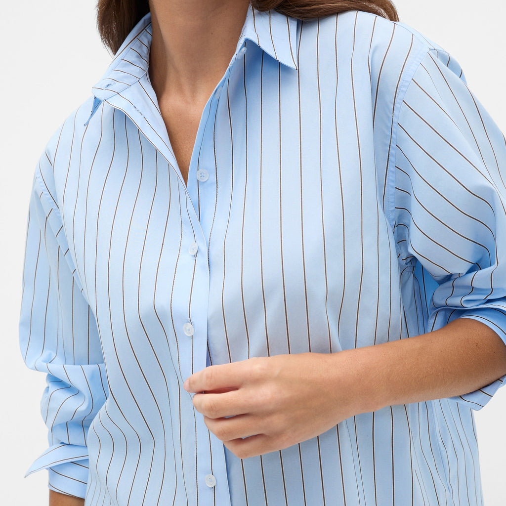 Classic Stripe Relaxed Fit Cotton Shirt