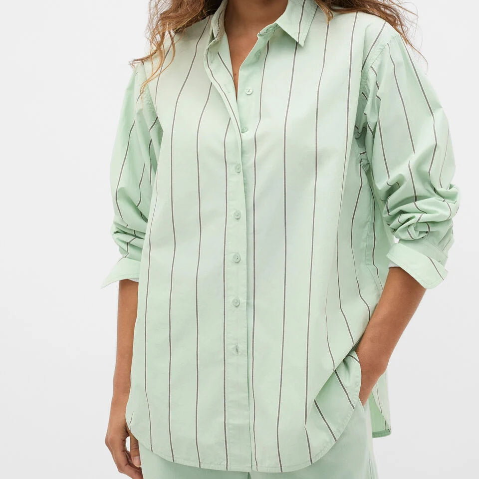 Classic Striped Poplin Shirt