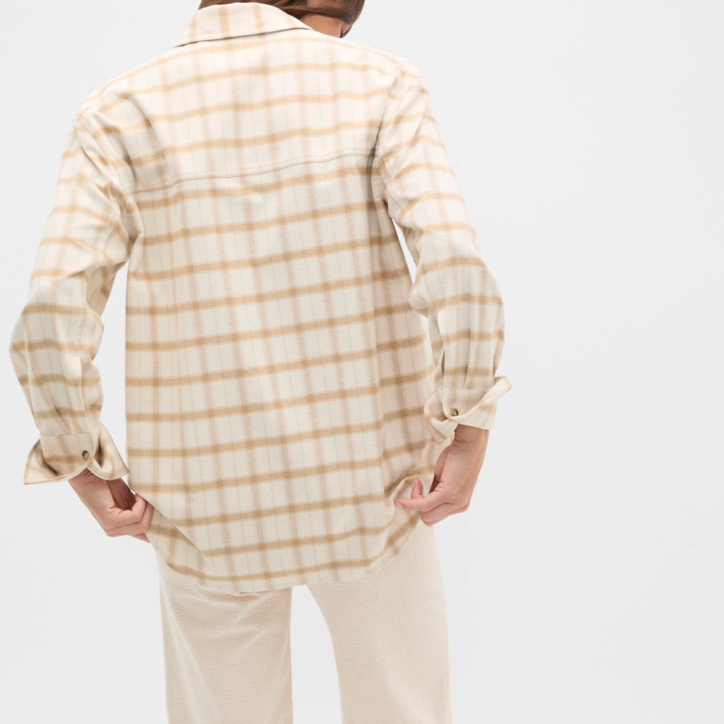 Oversized Relaxed Fit Check Cotton Shirt