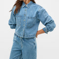 Women's Cropped Denim Shirt