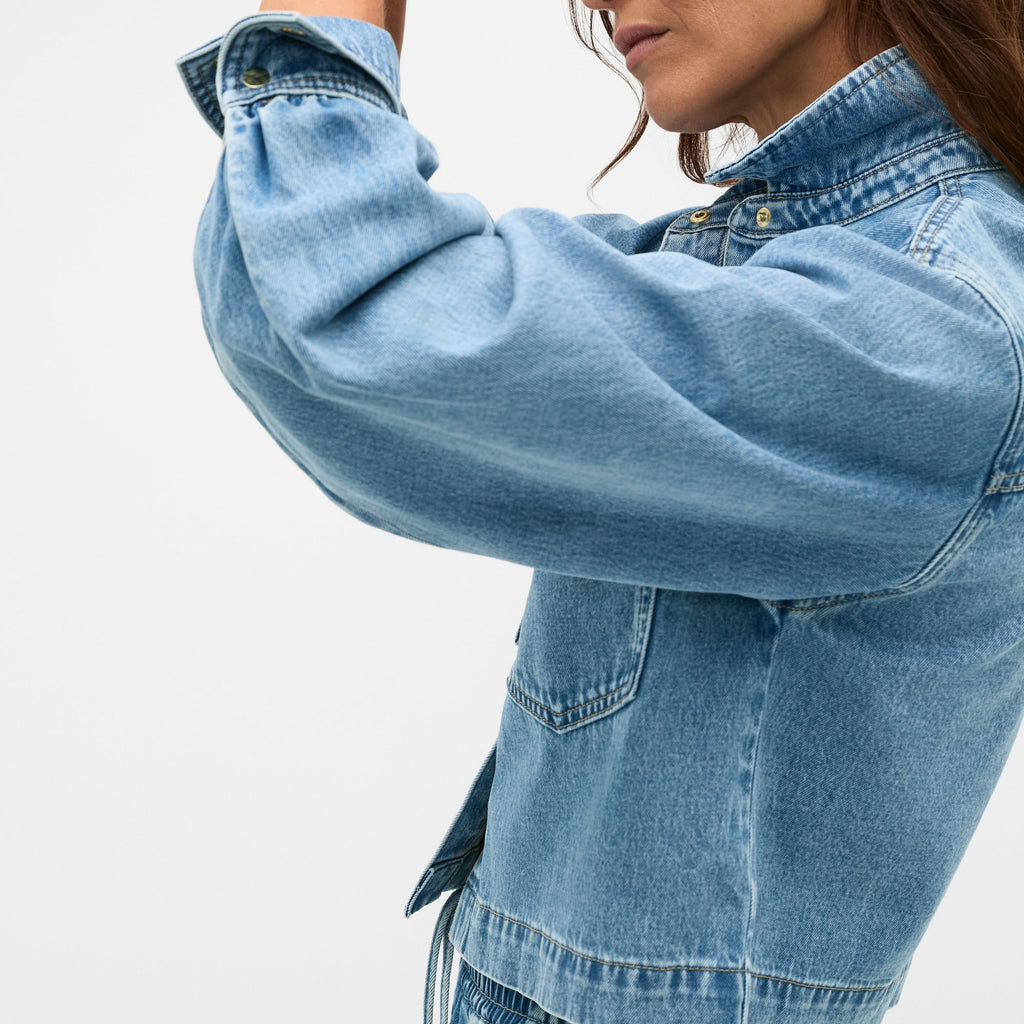 Women's Cropped Denim Shirt
