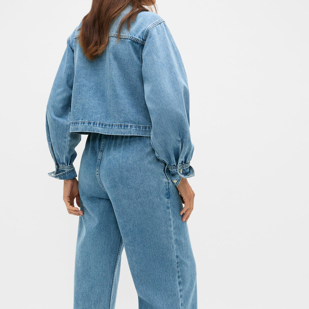 Women's Cropped Denim Shirt