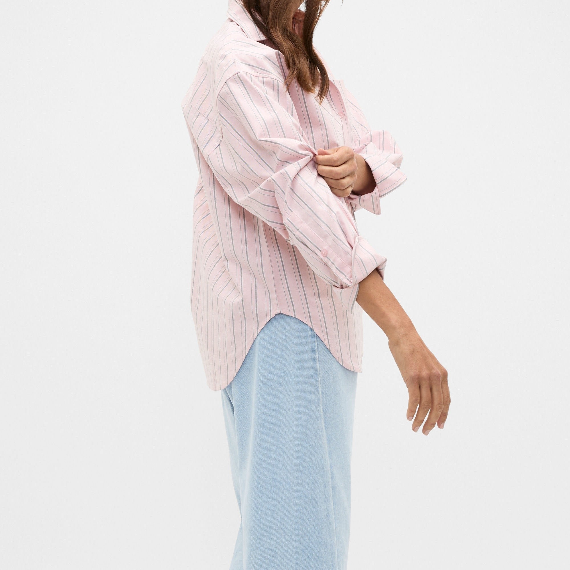 Women’s Oversized Check Long Sleeve Button Shirt