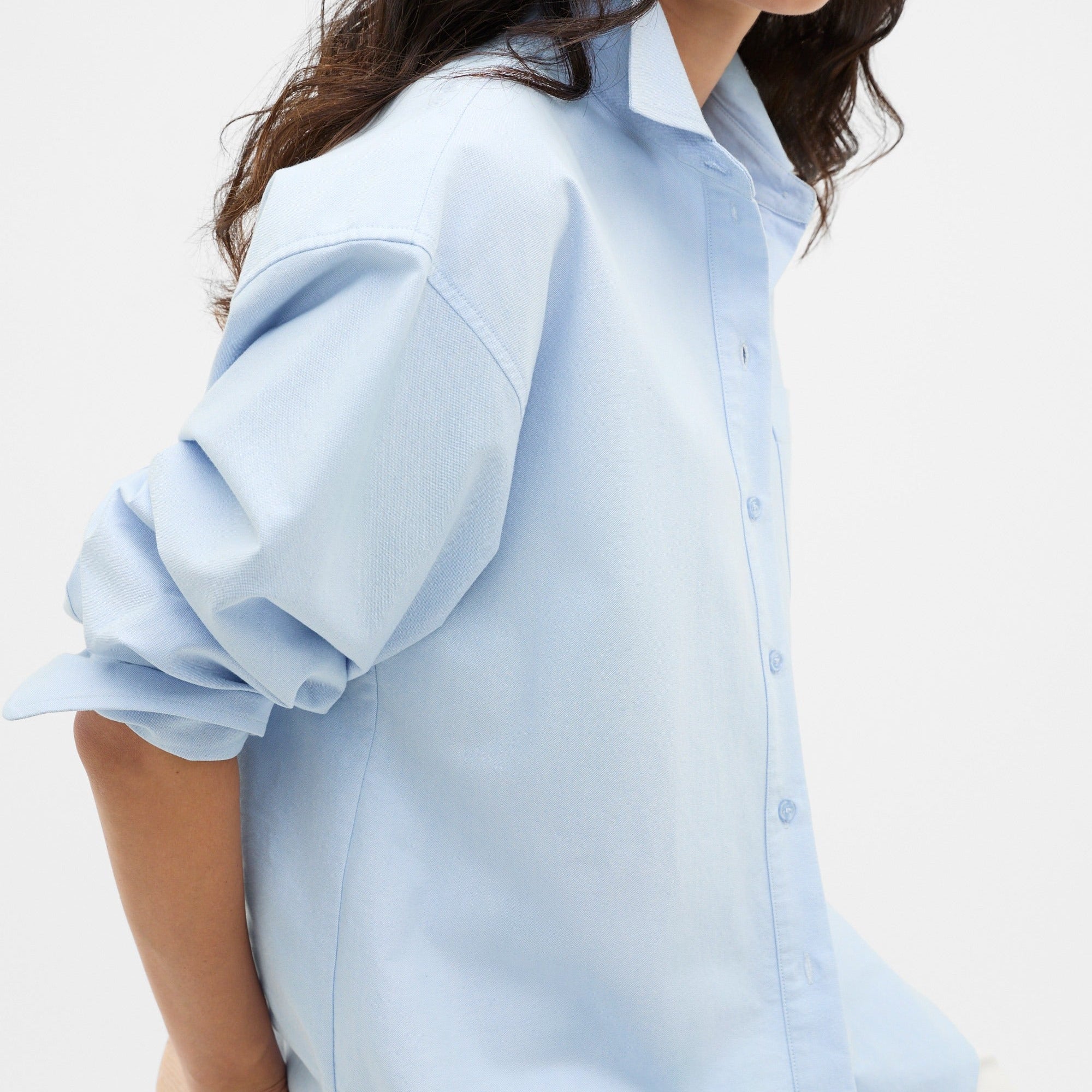 Women’s Oversized Check Long Sleeve Button Shirt