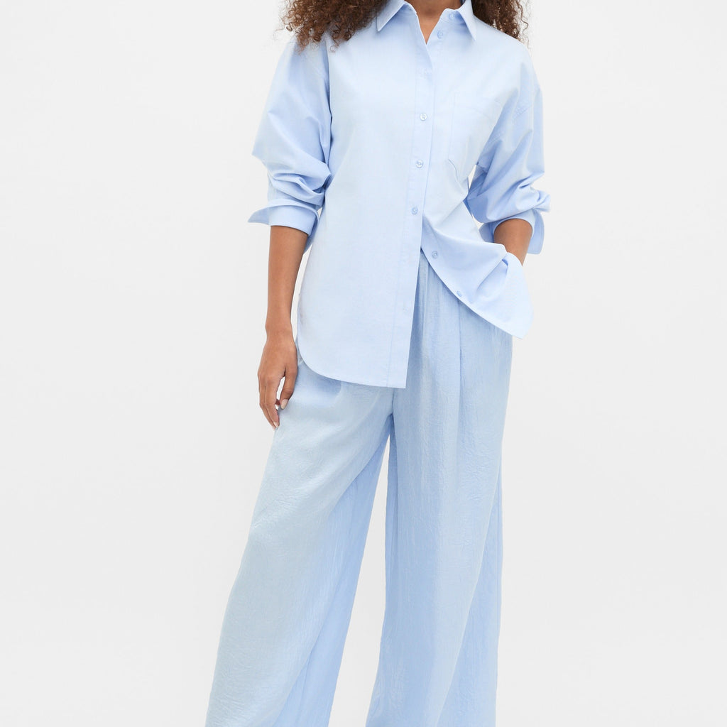 Women’s Oversized Check Long Sleeve Button Shirt