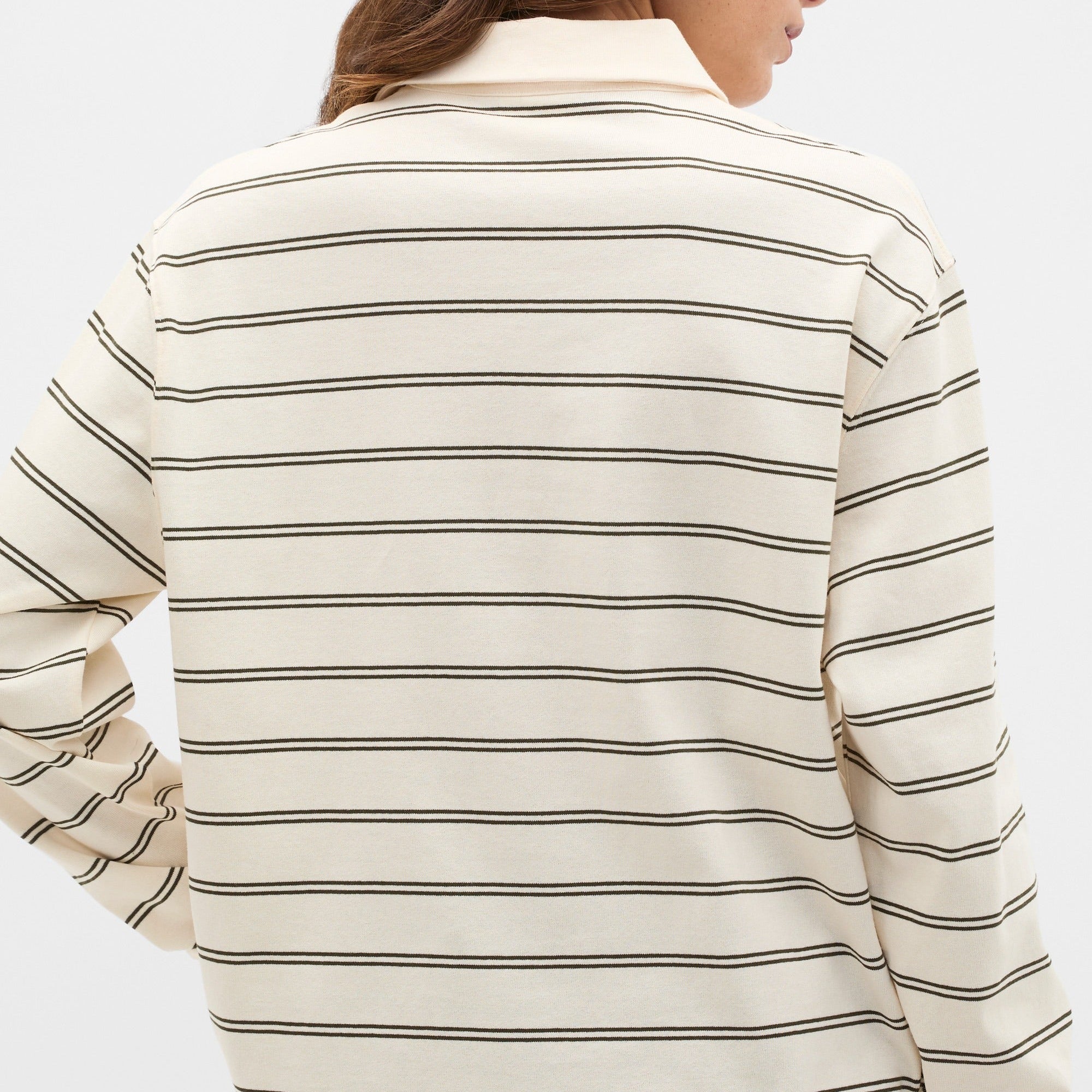 Women's Stripe Rugby Polo Top
