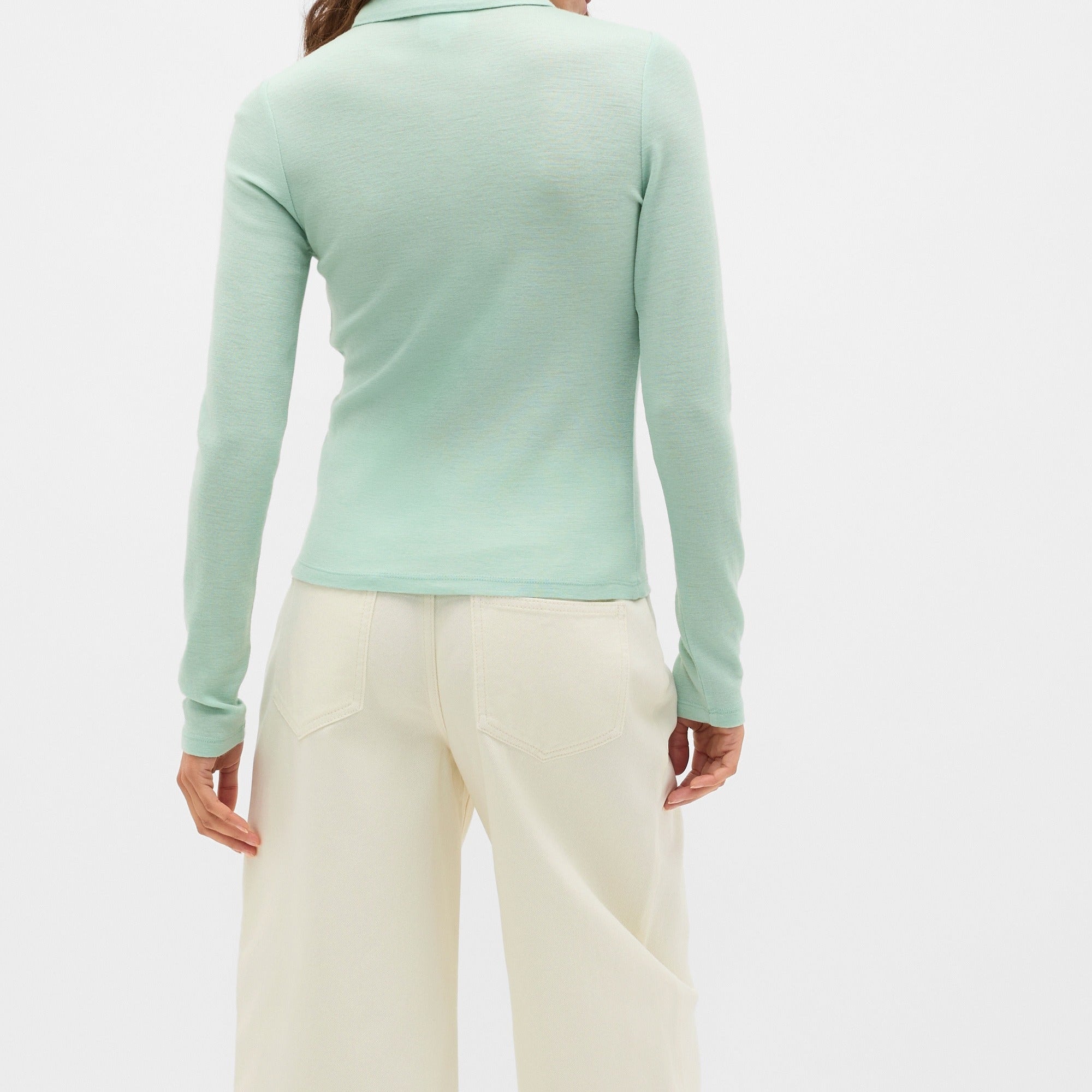 Wool Henley Collar Sweater