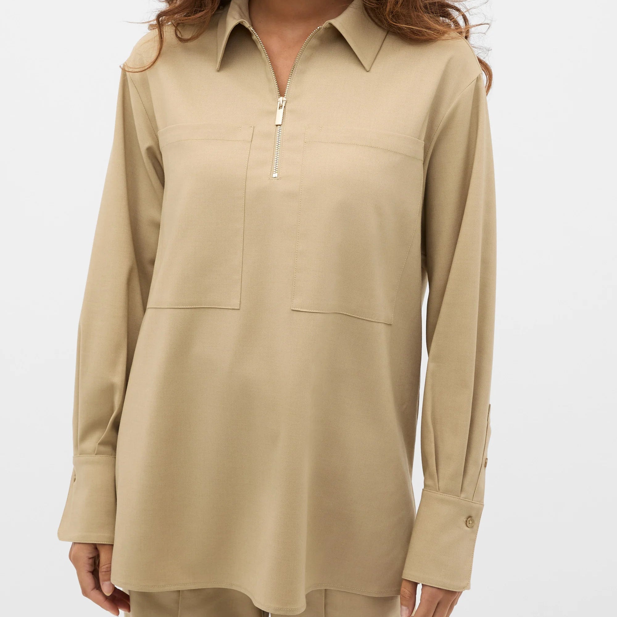Zipper Pullover Shirt